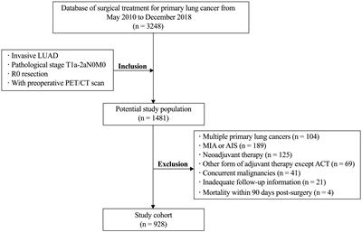 Beneficial implications of adjuvant chemotherapy for stage IB lung adenocarcinoma exhibiting elevated SUVmax in FDG-PET/CT: a retrospective study from a single center